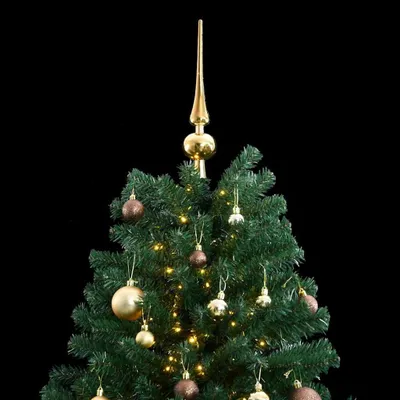 Produktbild von vidaXL Künstlicher Weihnachtsbaum Klappbar 300 LEDs & Kugeln 240 cm