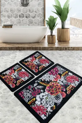 Obrázok produktu pre Mijolnir, Floreale- CHL3283, Farebná, Kúpeľňová rohož, 700 gr/m², 100% POLYESTER