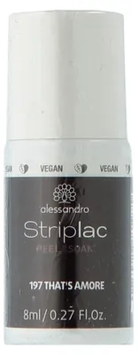Produktbild von alessandro Striplac Peel or Soak 197 That's Amore 8ml, 8 ml, Bordeaux, Thats Amore, Färbung, Schutz, Verstärkung, Glanz, Flasche