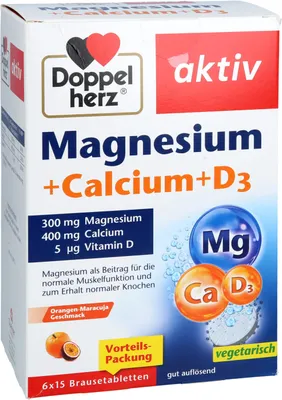 Immagine prodotto di Doppio Cuore Magnesio+Calcio+D3 Compresse Effervescenti 6X15 Capsule