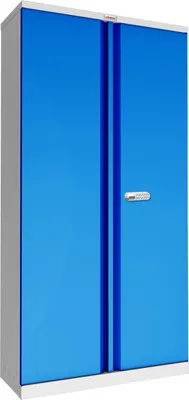 Obrázok produktu pre Phoenix SCL1891GBE Úložná skriňa sivá - 2 modré dvere a 4 police - s elektronickým zámkom
