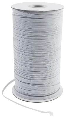 Elastikband 5 mm x 100 m, weiß, elastische Kordel zum Nähen
