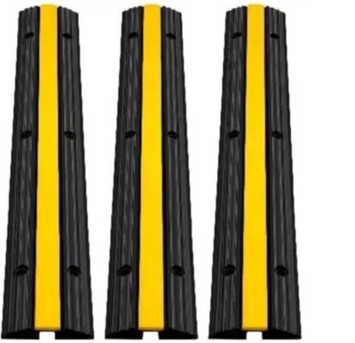 Zdjęcie produktu dla Happyment Kabelnutzung – próg kablowy – – 1 kanał – czarny/żółty – 4 sztuki – 100 cm