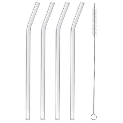Image de ORION Paille à boire avec brosse, courbée, 20 cm, verre 4 pcs ORION 151449