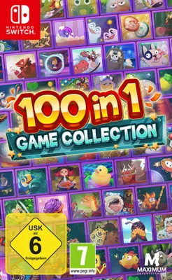 The image is a collage of various game icons and the title of the game collection.