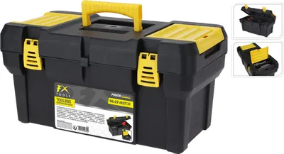 Obrázok produktu pre Box na náradie čierny - kompaktný box na náradie / rybárske náčinie, robustný a všestranný