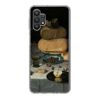Produktbild von MuchoWow® Handyhülle Schutzhülle Hülle für Samsung Galaxy A32 5G Stilleben mit Käse - Gemälde von Floris Claesz. van Dijck Silikon Softcase Handy Hülle - Softcase