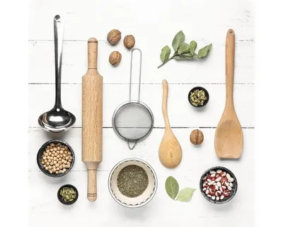 Produktbild von Glasbild Kitchen Utensils I 50x50 cm