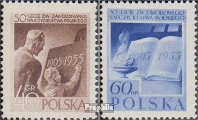 Produktbild von Briefmarken Polen 1955 Mi 952-953 (kompl.Ausg.) postfrisch Poln. Lehrerverband