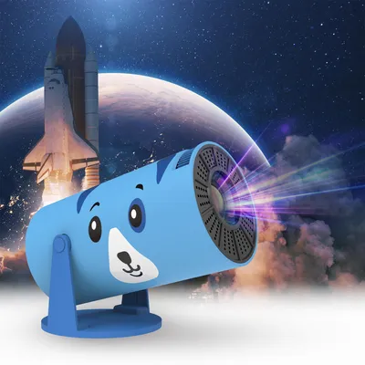 Produktbild von Beamer Kiano Kid Kinder Blau Hund Projektor HD 720p WLAN Bluetooth AirPlay Miracast 230° Drehung Mini Beamer für Kinderzimmer