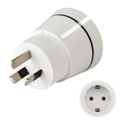 Produktbild von Hama 00223434, Typ I (AU), Typ C (Eurostecker) + Typ F, Gerade, Gerade, 100 - 250 V, Weiß