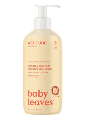 Obrázek produktu pro Baby Leaves 2-v-1 Šampon Sprchový Gel Třešňový Sirka ATTITUDE