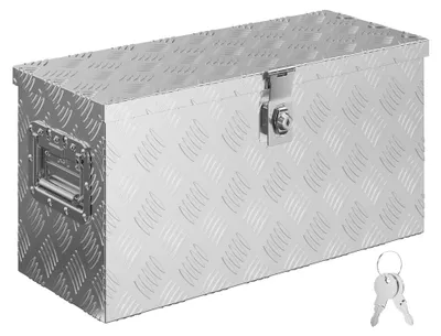 Alu-Transportkiste 60x25x30 cm, robust, mit Schloss und 2 Schlüsseln