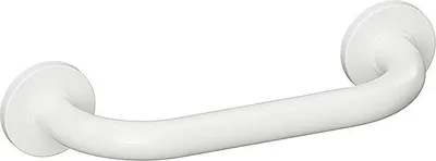 Produktbild von BELP Haltegriff Eisen Weiß mit Abdeckung 380x80x106 mm, 120 kg Traglast für Bad & WC >> zum Bohren
