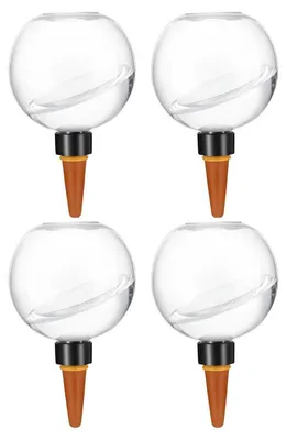 Produktbild von 4er-Set Bewässerungskugeln (500 ml) aus Keramik und PP – Automatische Pflanzenbewässerung – für drinnen und draußen, ideal für den Urlaub und Balkon