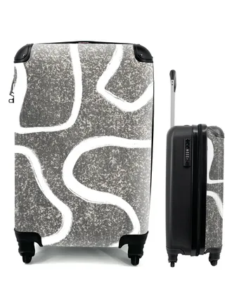 Produktbild von MuchoWow® Koffer Handgepäck Trolley Rollkoffer Kleine Reisekoffer mit 4 Rollen - Abstrakt - Minimalismus - Design - Cabin Size < 55x40x23 cm & 55x40x20 cm - Fotokoffer - Kabinenkoffer - Boardgepäck - Reise-Box - Reisekoffer - Reisegepäck - Koffer mit Bild - Trolley für Kinder