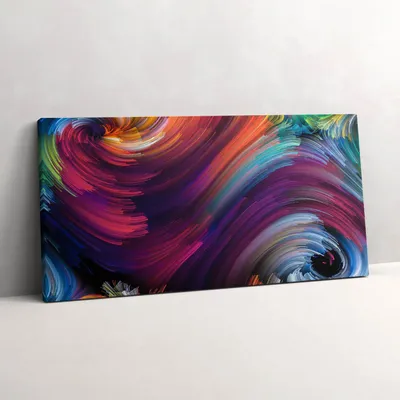 Produktbild von Abstrakte Wellen – Leinwandbild Wandbild – 100x50 cm – Leinwandbilder – Wandbilder – Schlafzimmer – Flur