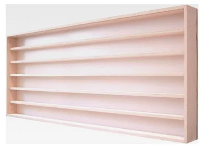 Produktbild von Setzkasten H0 V-130.6A Vitrine Wandregal Holzregal Hängevitrine 130 x 58 x 8,5 cm mit 6 Fächern und Acrylglasscheiben