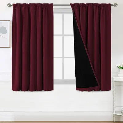 Productafbeelding van Solidchoice - 100% Verduisteringsgordijnen 140x145 cm - Warmte-Isolerend Slaapkamergordijn
