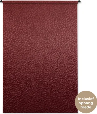 Produktbild von MuchoWow® Wandteppich Wandbehang Leder - Lederoptik - Rot - Leicht 120x180 cm Tapisserie Dekoration Wandtuch - Schlafzimmer - Dekorationen für das Haus
