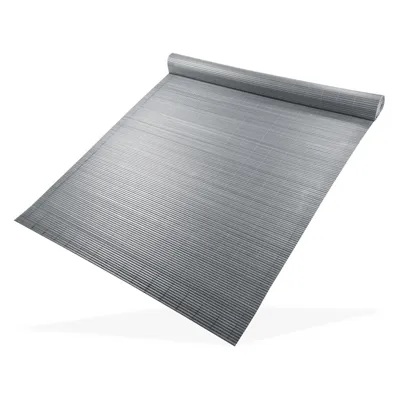 Produktbild von PVC-Zaunverkleidung, Bambusoptik, 140 x 500 cm, grau