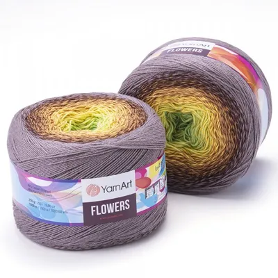 Produktbild von YarnArt Flowers 317 Farbverlaufsgarn – 1000 m, 250 g, 55% Baumwolle, 45%.Polyacryl