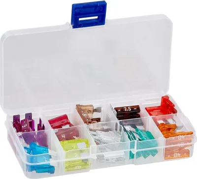 Image de baytronic assortiment de 50 fusibles automobiles standard, boîte en plastique incluse