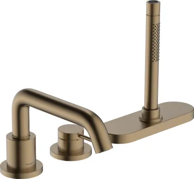 Immagine prodotto di hansgrohe Tecturis S Mitigeur monocommandé sur gorge pour baignoire, 3 trous, avec sBox, saillie 194mm, 73447140, 73447140