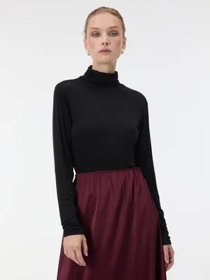 Produktbild von Orsay Schwarzer Damen-Rollkragenpullover mit langen Ärmeln L