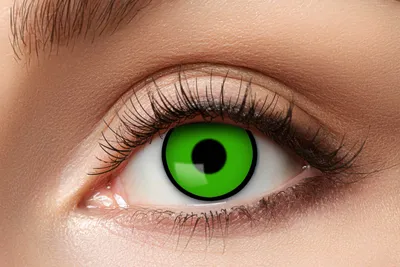Produktbild von Kontaktlinsen Zoelibat Eyecatcher Green Eye Wochenlinsen Grün ohne Sehstärke Fantasy Cosplay