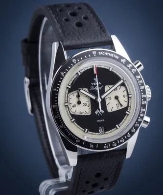 Produktbild von Yema Rallygraf Reverse Panda Chronograph Meca-Quarz Herrenuhr Yema-YMHF1580-AA