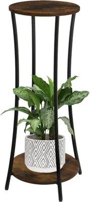 Productafbeelding van Plantenstandaard - Bloemenrek Display - Planten Presenteren - Duurzaam Metalen Frame - 429 x 334 x 599 cm - Rustiek Bruin