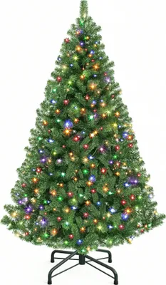 Produktbild von 230cm Künstlicher Weihnachtsbaum mit 550 LED Beleuchtung, ca. 1100 Spitzen, Naturgetreu Kifer, Metallständer