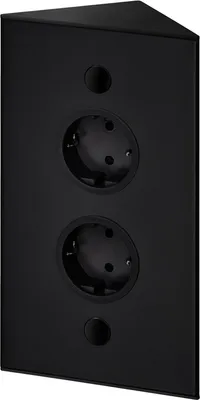 Produktbild von THEBO 2-fach Energie-Ecksäule ST 3007-2 in Schwarz / Ecksteckdosen / Steckdosenleiste / Steckdosen