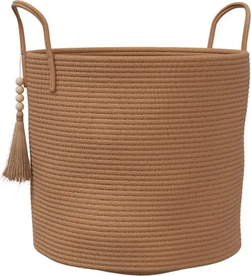 Produktbild von vidaXL Aufbewahrungskorb Braun Ø40x35 cm Baumwolle