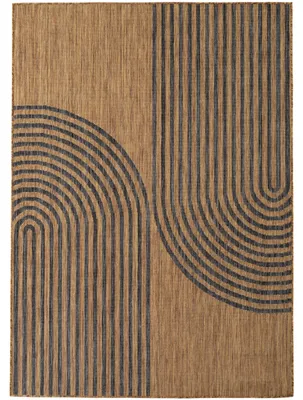 Imagen del producto de Alfombra para exteriores, diseño geométrico, ideal para salón, balcón o terraza, color , rectangular, 280x370 cm