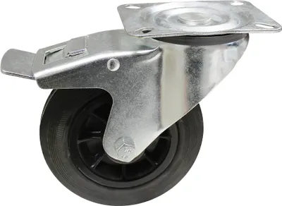 Produktbild von Ersatzräder mit Bremse | Ø16cm | Traglast 70kg | verzinkt