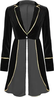 Zdjęcie produktu dla Panie Panowie Ringmaster Rozmiar 3XL Kostium cyrkowy Vintage Płaszcz Showman Tailcoat Kurtka Blazer Smoking Karnawał Cosplay Uniform