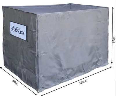 Produktbild von Gitterbox Abdeckung 125x85x87cm Grau Schutzhülle Abdeckplane mit Versandtasche