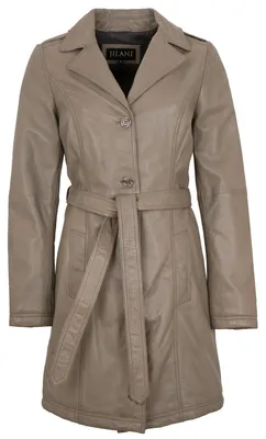 Produktbild von Jilani - Damen  Ledermantel Lammnappa dark sand : 36