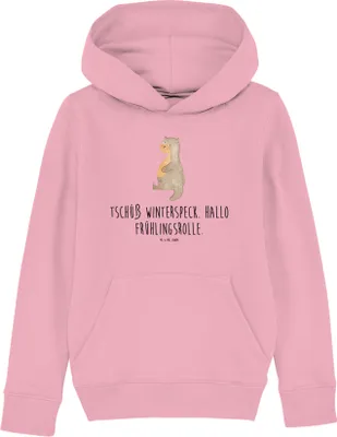 Produktbild von Mr. & Mrs. Panda Kinderpullover Otter Bauch 12-14 Jahre (152/164) - Baumwolle Pink - Geschenk, Pullover, Seeotter See, Sweatshirt, Hoody, Winterspeck, Sportmuffel, Hoodie