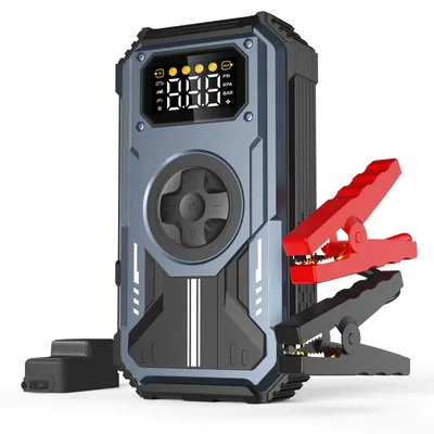 Produktbild von Eigotrav PD-270 Auto Starthilfe Starthilfekabel 6000A, 12000mAh tragbare Ladegerät Power Bank,12V Auto Batterie, Jump Box mit 150PSI Luftkompressor