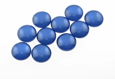 Produktbild von Vintageparts Resincabochon Cateye marineblau 10 mm, 10 Stück