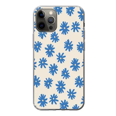 Produktbild von MuchoWow® Handyhülle Schutzhülle Hülle für iPhone 12 Pro Blume - Muster - Minimalismus Silikon Softcase Handy Hülle - Abdeckung