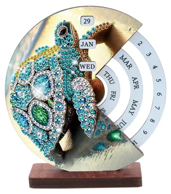 Diamantmalerei Ewiger Kalender 9,5x14,9 cm Tischkalender