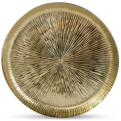 Produktbild von Riffelmacher Dekoteller mit Strahlendesign 32 cm 70577 | Gold