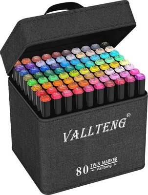 Produktbild von Famanu Grafikmarker Set - 80 Farben mit Doppelspitzen