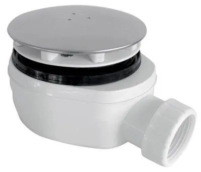Produktbild von Siphon 90mm, INOX, extraniedrig, polierter Edelstahl