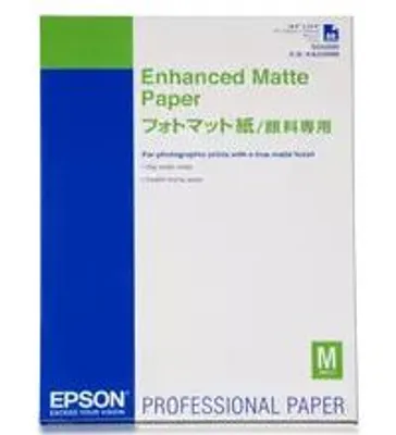 Produktbild von Epson Enhanced Matte Paper, DIN A2, 192 g/m², 50 Blatt, 42 cm, Matt, 260 µm, 192 g/m²