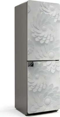 Produktbild von 3D-Blumenmuster – Magnetische Kühlschrank Abdeckung – Dekorfolie magnetisch Küche – Kühlschrank Magnet Deko – selbstklebende Magnettafel – Magnetfolie für Kühlschranktür – 60x180 cm
